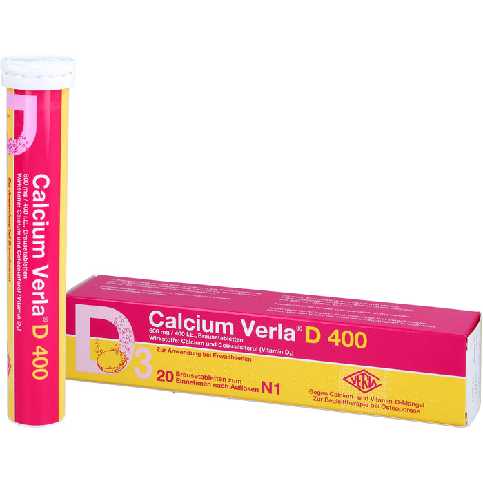 Calcium Verla D 400 Brausetabletten, 20 pc Comprimés effervescents