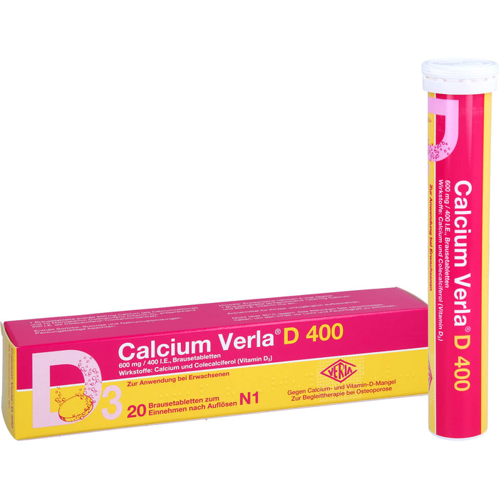 Calcium Verla D 400 Brausetabletten, 20 pcs. Effervescent tablets