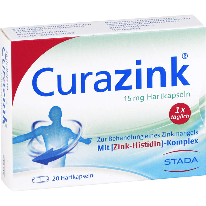 Curazink 15 mg Hartkapseln, 20 pcs. Capsules