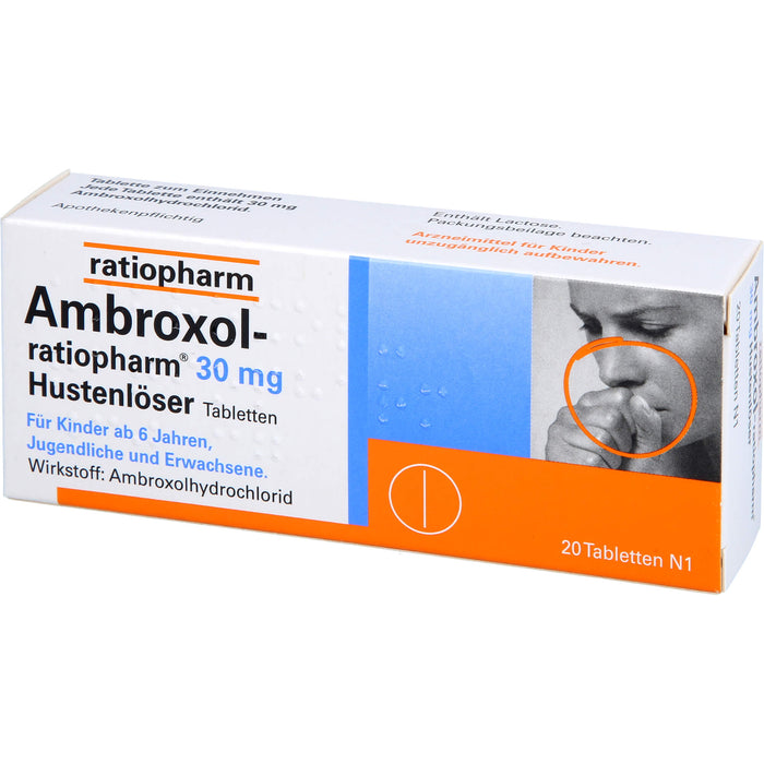 Ambroxol-ratiopharm 30 mg Hustenlöser Tabletten, 20 pc Tablettes