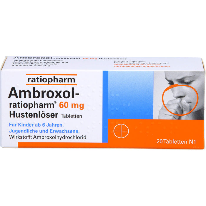 Ambroxol-ratiopharm 60 mg Hustenlöser Tabletten, 20 pc Tablettes