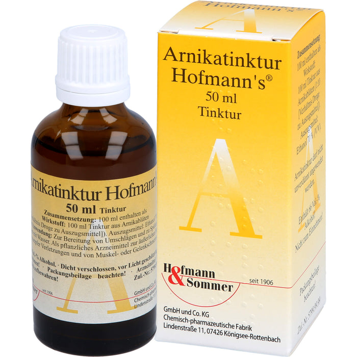 Arnikatinktur Hofmanns bei äußerlichen, stumpfen Verletzungen, 50 ml Lösung