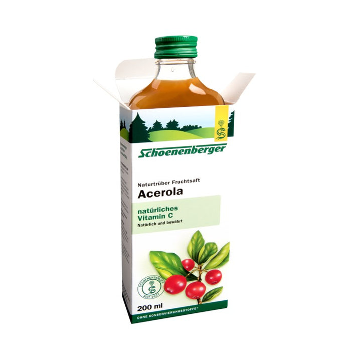 Schoenenberger Acerola mit natürlichem Vitamin C naturtrüber Fruchtsaft, 200 ml Solution