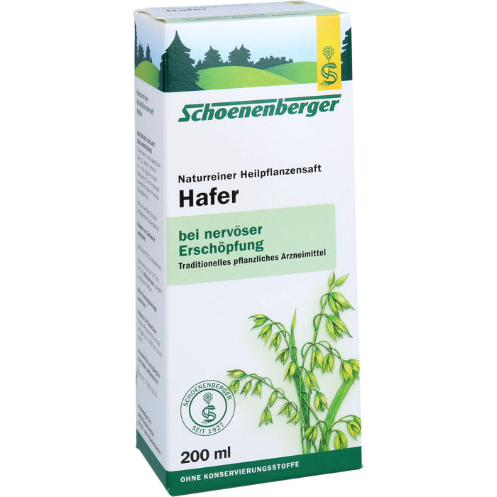 Schoenenberger Naturreiner Heilpflanzensaft Hafer, 200 ml Solution