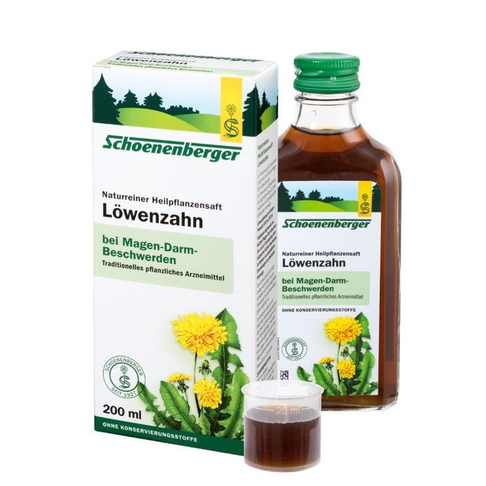 Schoenenberger Löwenzahn naturreiner Heilpflanzensaft, 200 ml Solution