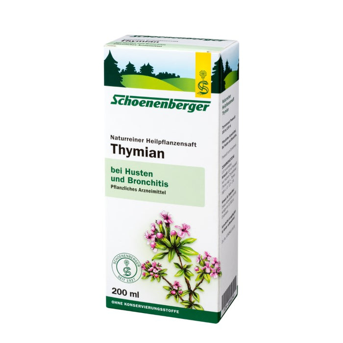 Schoenenberger Thymian naturreiner Heilpflanzensaft, 200 ml Lösung