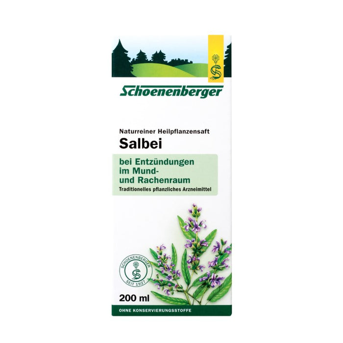 Schoenenberger Salbei naturreiner Heilpflanzensaft, 200 ml Lösung