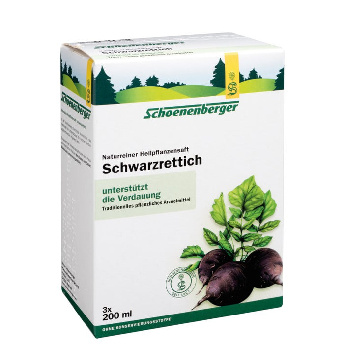 Schoenenberger Schwarzrettich naturreiner Heilpflanzensaft, 600 ml Solution