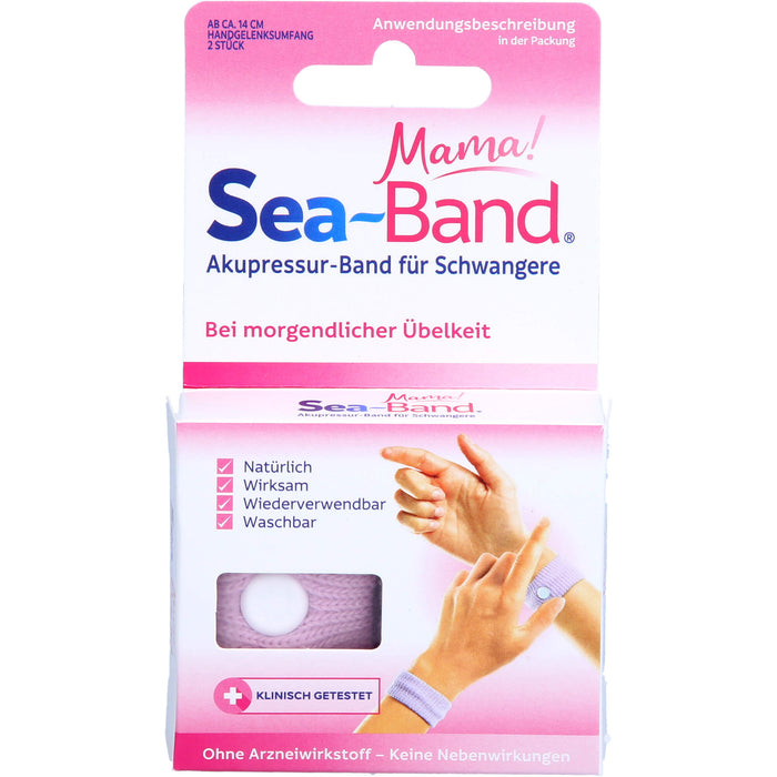 SEA BAND mama! Akupressur-Armbänder gegen morgendliche Übelkeit, 2 pcs. Tapes