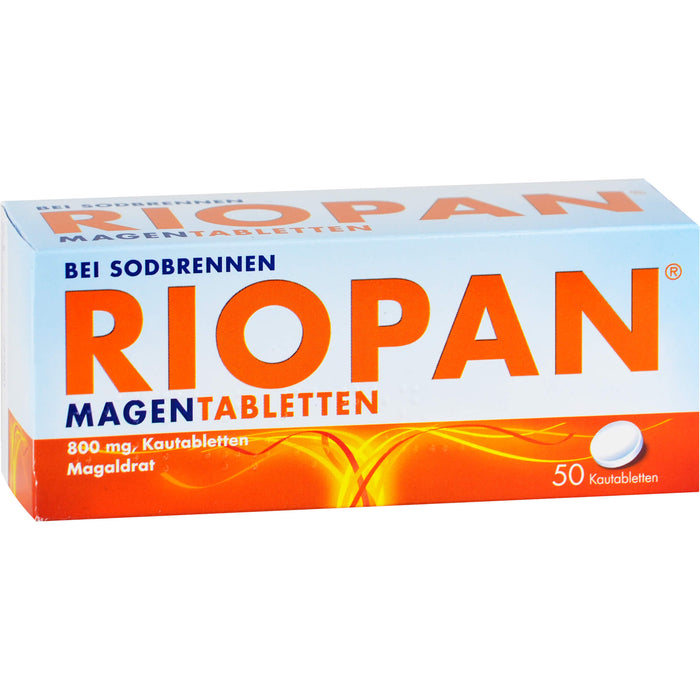 RIOPAN Magentabletten bei Sodbrennen Kautabletten, 50 pc Tablettes