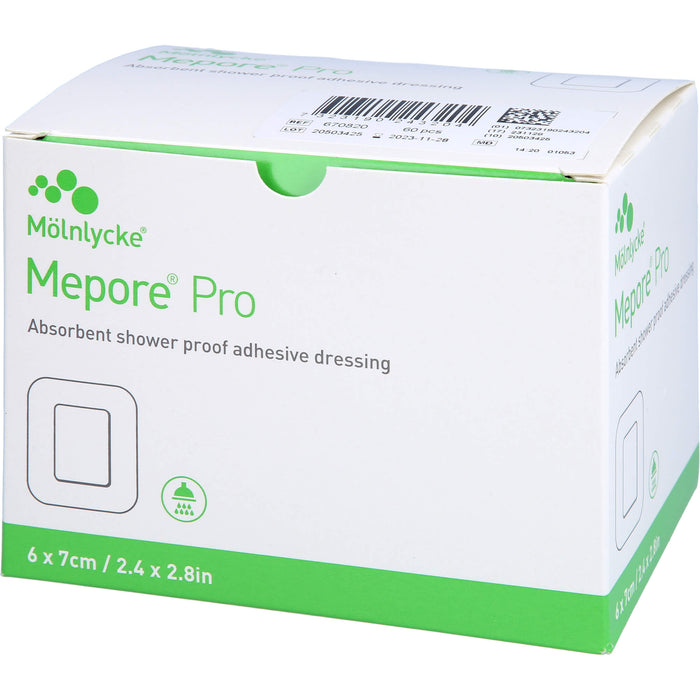 Mepore Pro Steril 6 x 7 cm wasserfester, selbstklebender Absorptionsverband, 60 St. Pflaster