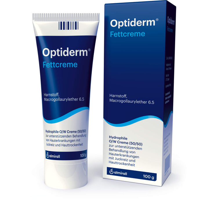 Optiderm Fettcreme für die Juckreizlinderung bei besonders trockener Haut, 100 g Creme