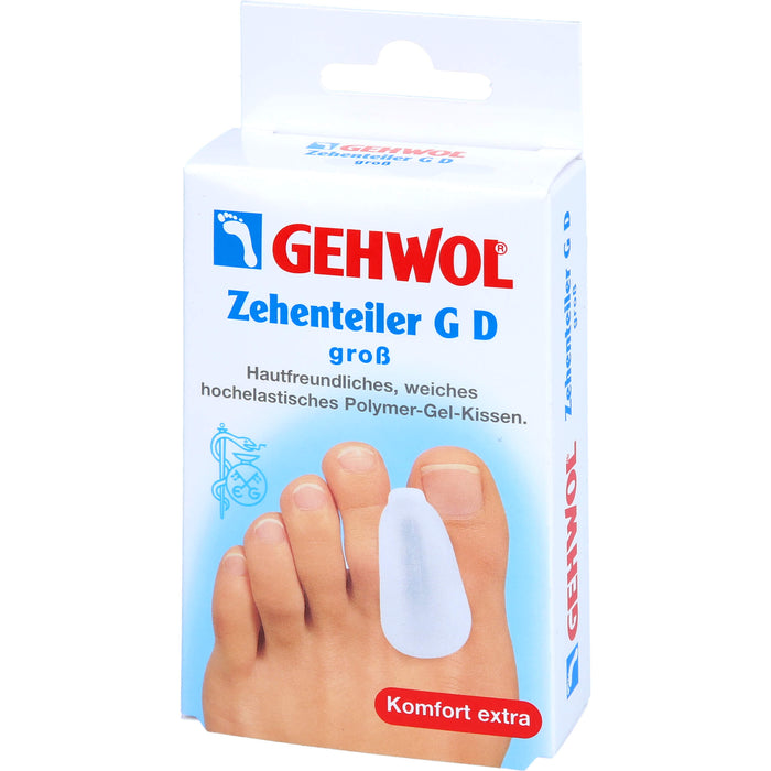 GEHWOL Zehenteiler G D groß Polymer-Gel-Kissen, 3 St. Zehenteiler