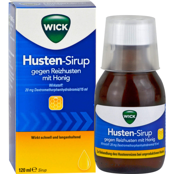 WICK Husten-Sirup gegen Reizhusten mit Honig, 120 ml Solution