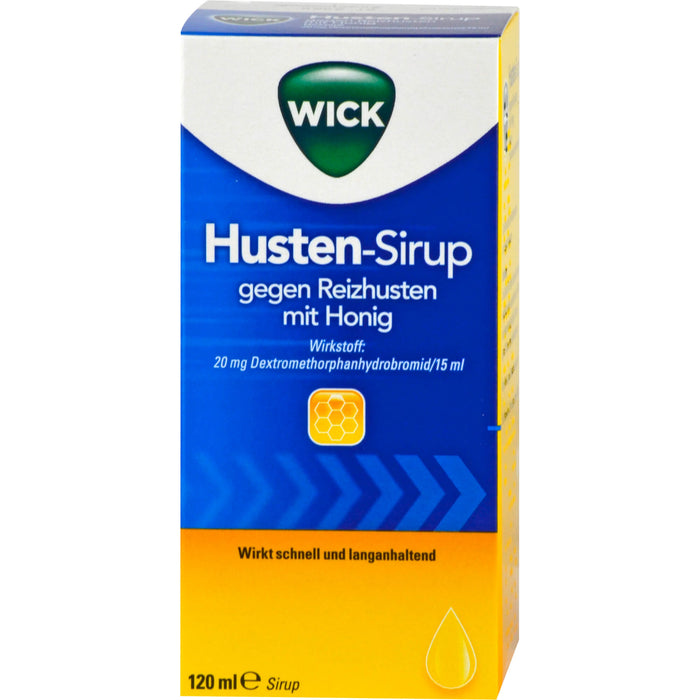 WICK Husten-Sirup gegen Reizhusten mit Honig, 120 ml Lösung