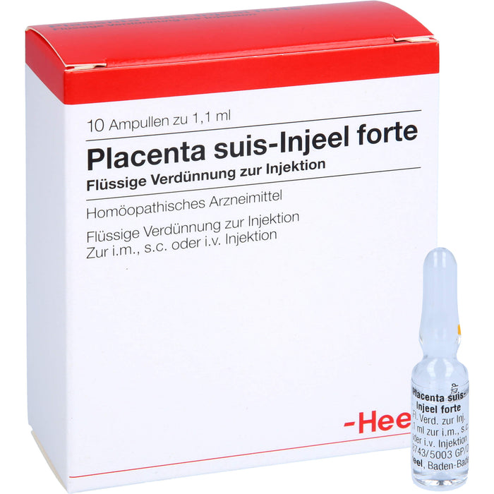 Placenta Suis Injeel forte flüssige Verdünnung, 10 pcs. Ampoules