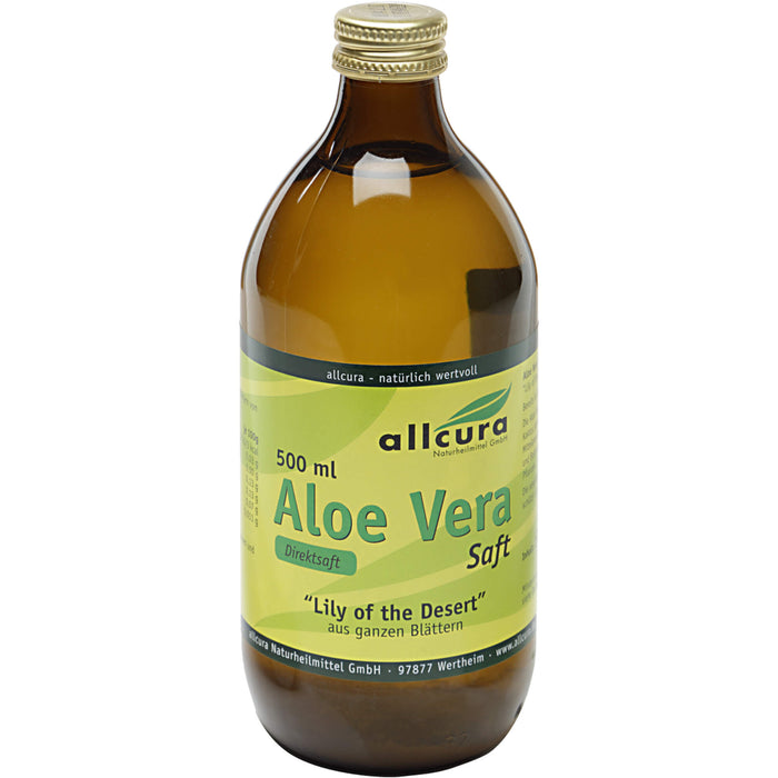 allcura Aloe Vera Saft aus ganzen Blättern, 500 ml Solution