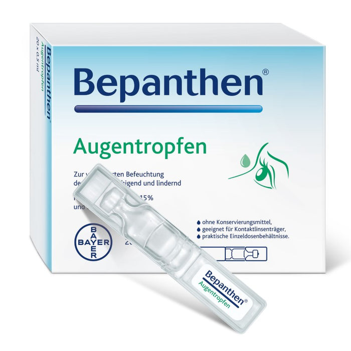 Bepanthen Augentropfen EDO Eindosenbehältnisse, 20 pcs. Single-dose pipettes