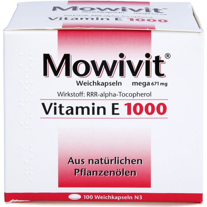 Mowivit mega Vitamin E 1000 Weichkapseln, 100 pcs. Capsules