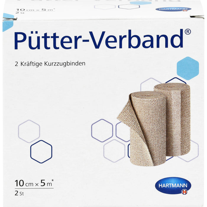 Pütter-Verband 10 cm x 5 m Kurzzugbinden, 2 pc Bandage