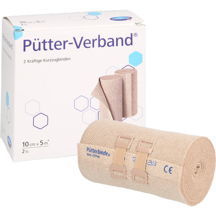 Pütter-Verband 10 cm x 5 m Kurzzugbinden, 2 pc Bandage