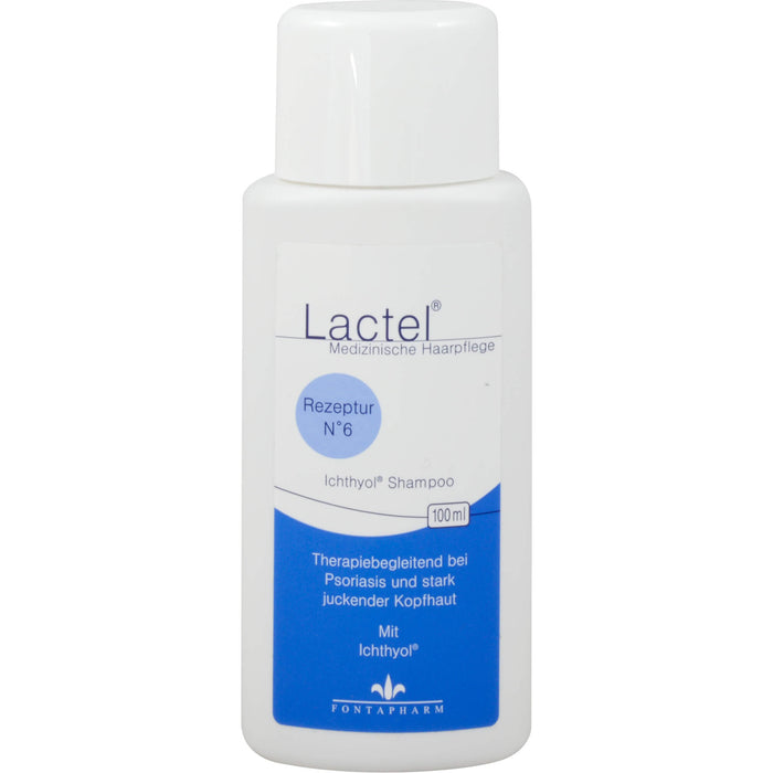 Lactel Nr.6 Ichthyol-Shampoo bei Psoriasis und stark juckender Kopfhaut, 100 ml Shampoo