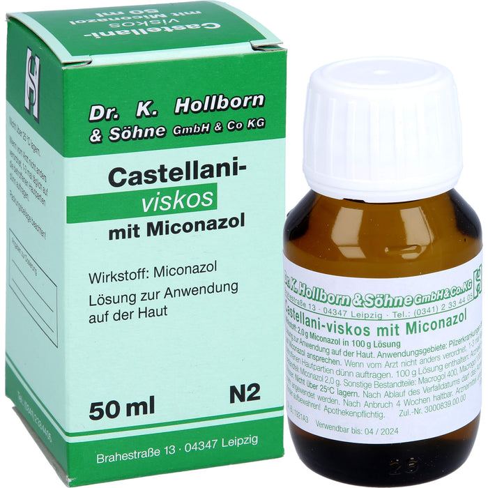 Castellani-viskos mit Miconazol bei Pilzerkrankungen der Haut, 50 ml Solution