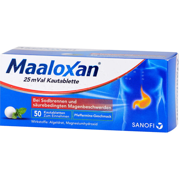 MAALOXAN 25 mVal Kautabletten, 50 pc Tablettes