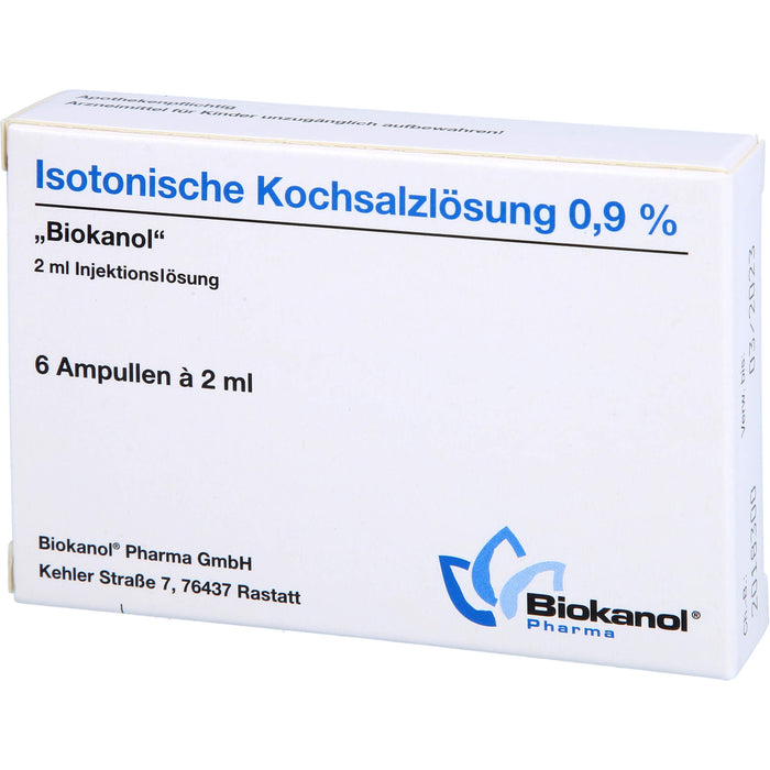 Isotonische Kochsalzlösung 0,9% Biokanol, 2 ml, 6X2 ml AMP