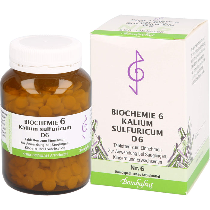 Biochemie 6 Kalium sulfuricum Bombastus D6 Tbl., 500 St TAB