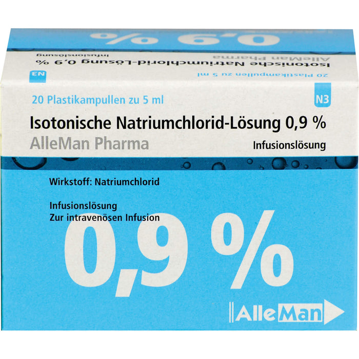 DELTAMEDICA Isotonische Natriumchlorid-Lösung 0,9 % Plastikampullen, 20 pc Ampoules