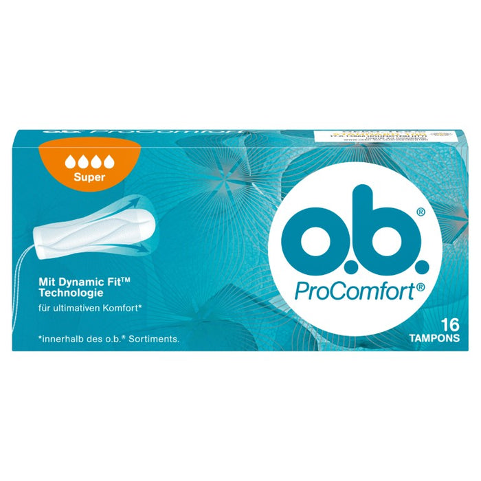 o.b. ProComfort Super Tampons bei einer starken Regelblutung, 16 St. Tampons