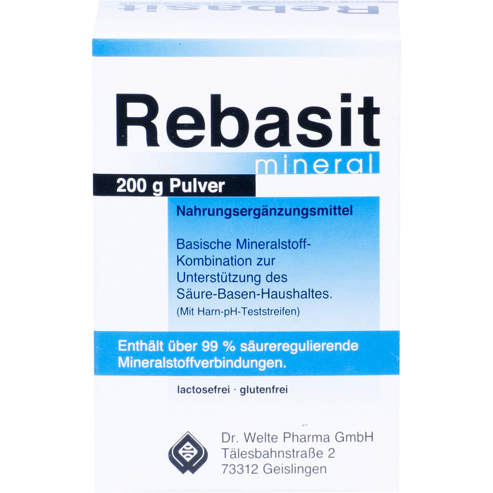 Rebasit mineral Pulver zur Unterstützung des Säure-Basen-Haushaltes, 200 g Poudre