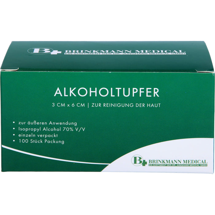 Alkoholtupfer 3x6cm steril, 100 St TUP