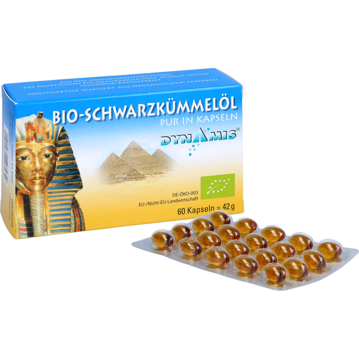 DYNAMIS Bio-Schwarzkümmelöl pur in Kapseln, 60 pcs. Capsules