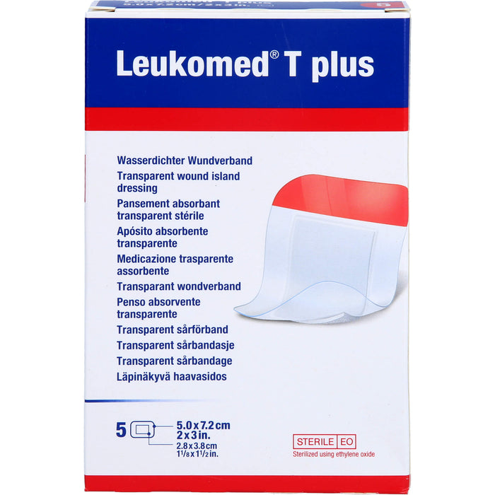 Leukomed T plus transparenter Wundverband 5 x 7,2 cm, 5 pcs. Patch