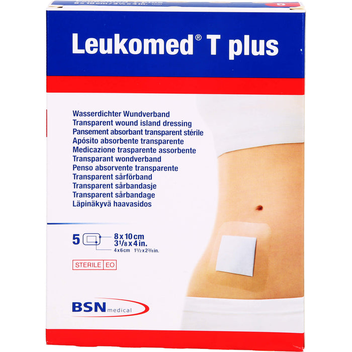 LEUKOMED TRANSP. PLUS STERILE PFL. 8x10 cm, 5 St PFL