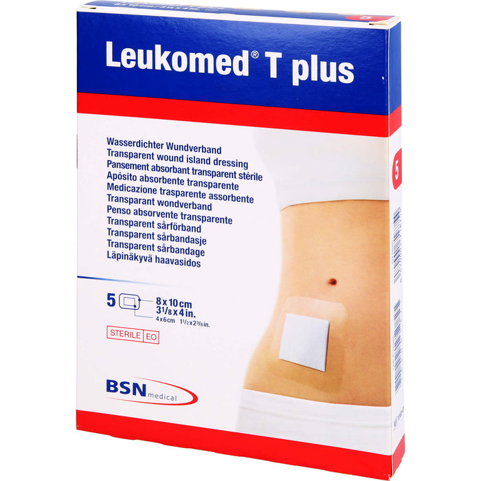 LEUKOMED TRANSP. PLUS STERILE PFL. 8x10 cm, 5 St PFL