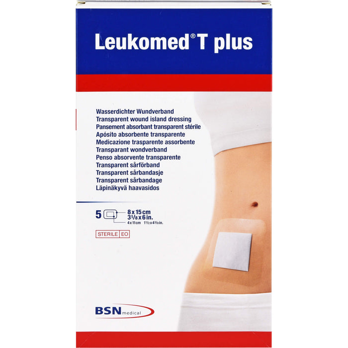 LEUKOMED TRANSP. PLUS STERILE PFL. 8x15 cm, 5 pcs. Patch