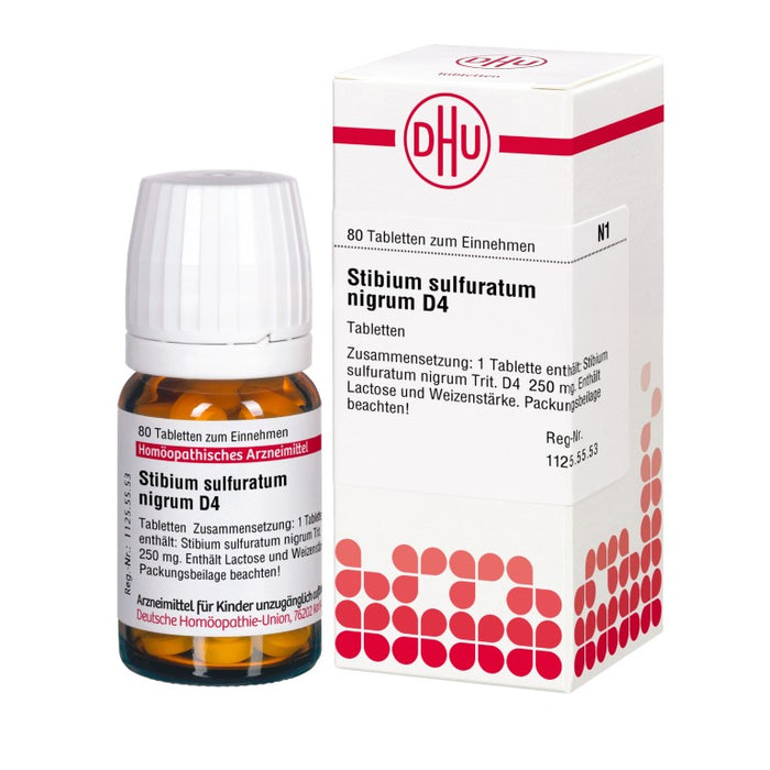 DHU Stibium sulfuratum nigrum D4 Tabletten, 80 St. Tabletten