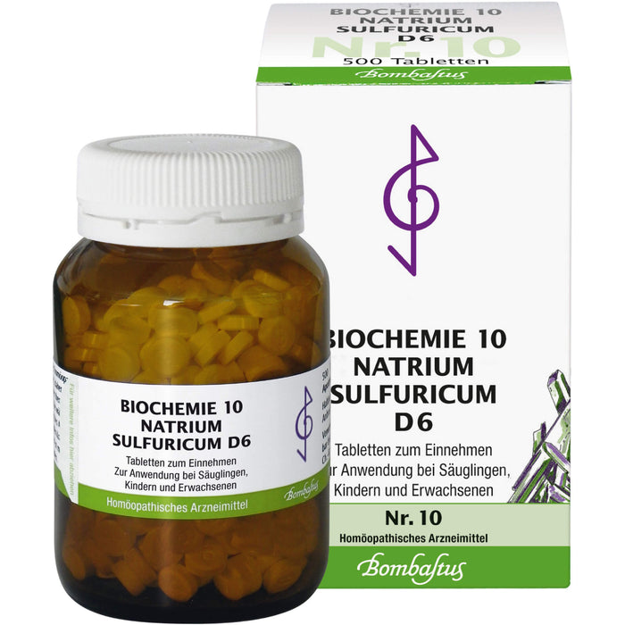 Biochemie 10 Natrium sulfuricum Bombastus D6 Tbl., 500 St TAB