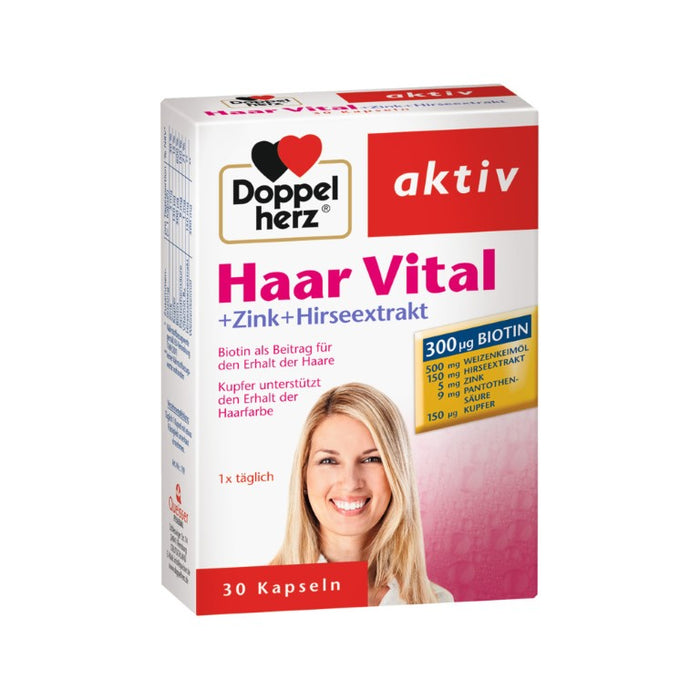 Doppelherz Haar Vital + Zink + Hirseextrakt, 30 pcs. Capsules