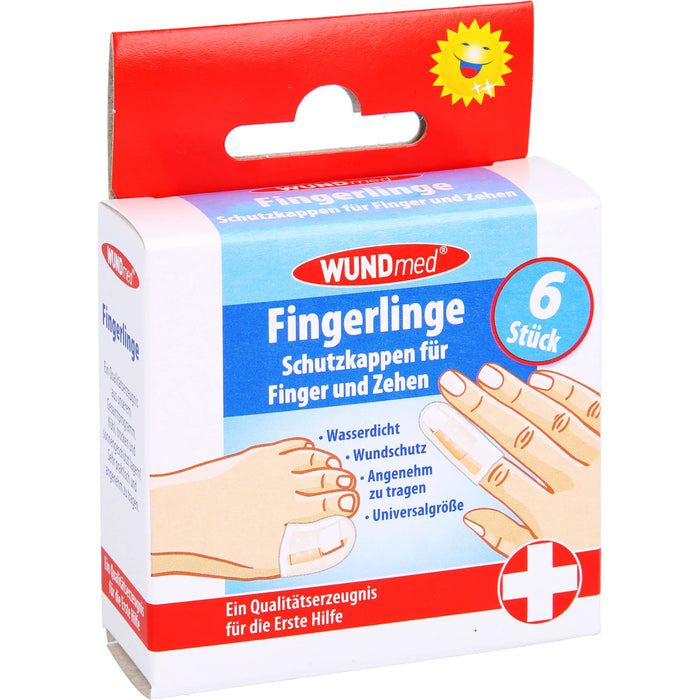 WUNDmed Fingerlinge Schutzkappen für Finger und Zehen, 5 pcs. Finger cots