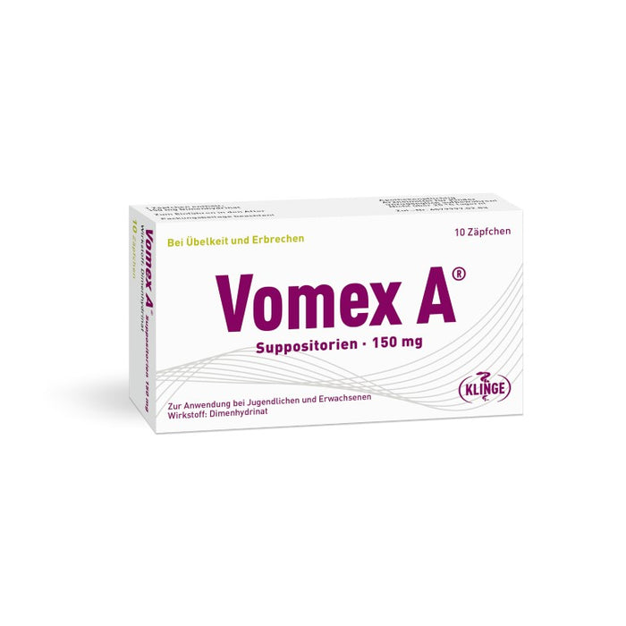 Vomex A Suppositorien 150 mg, 10 pcs. Suppositories