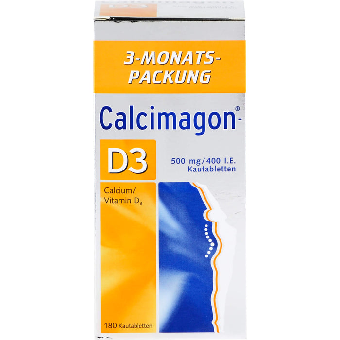 Calcimagon D3 500 mg/400 I.E. Kautabletten, 180 pcs. Tablets