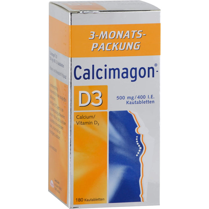 Calcimagon D3 500 mg/400 I.E. Kautabletten, 180 pc Tablettes