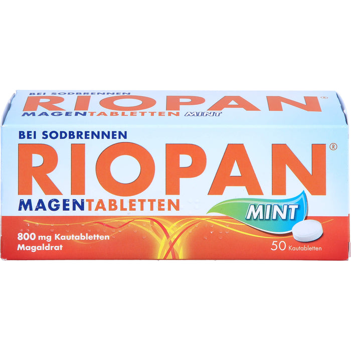 RIOPAN Magentabletten bei Sodbrennen Kautabletten Mint, 50 pc Tablettes