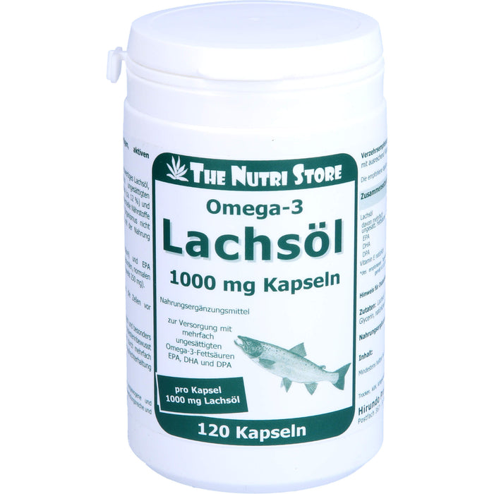 THE NUTRI STORE Omega-3 Lachsöl 1000 mg Kapseln, 120 pcs. Capsules