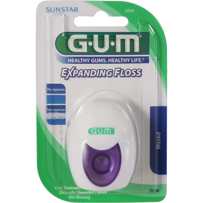 GUM Expanding Floss flauschiger Faden für Zahnzwischenräume, 1 pc Fil dentaire