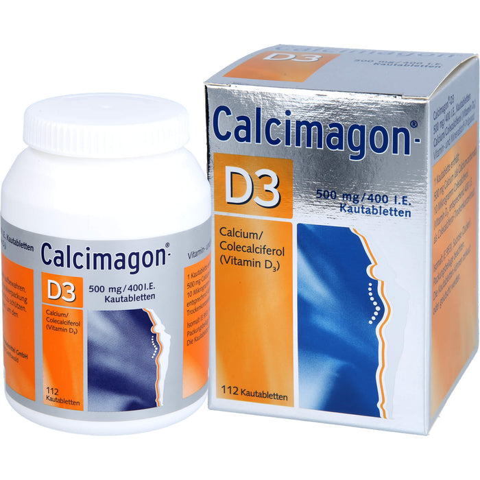 Calcimagon D3 500 mg / 400 I.E. Kautabletten, 112 pc Tablettes